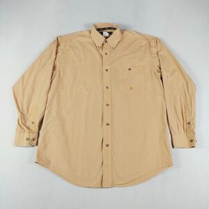 Wrangler TwentyX Men's XL Long Sleeve‎ Button Down Shirt Western Diamond Pattern